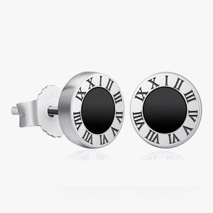 🌸NEW Earrings Stud, Black Sterling Silver Earrings